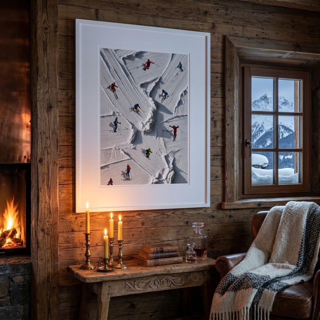 Off-Piste — Textured Ski Slope Wall Art Print