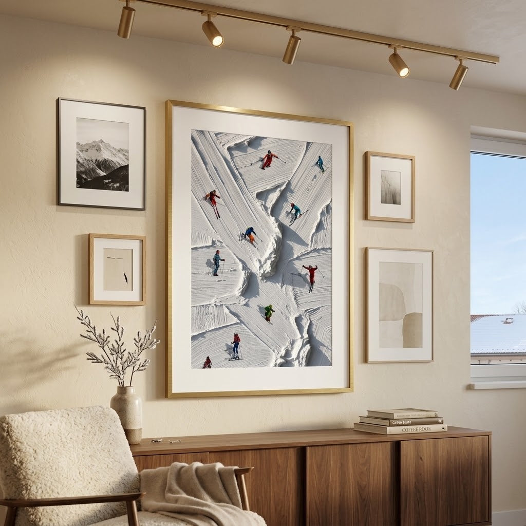 Off-Piste — Textured Ski Slope Wall Art Print