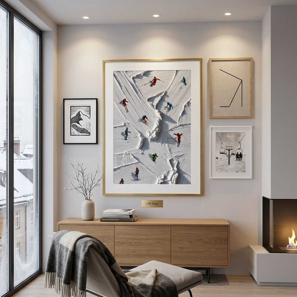 Off-Piste — Textured Ski Slope Wall Art Print