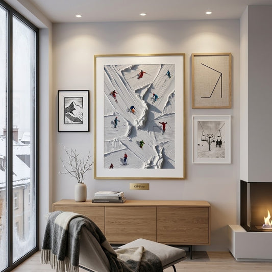Off-Piste — Textured Ski Slope Wall Art Print