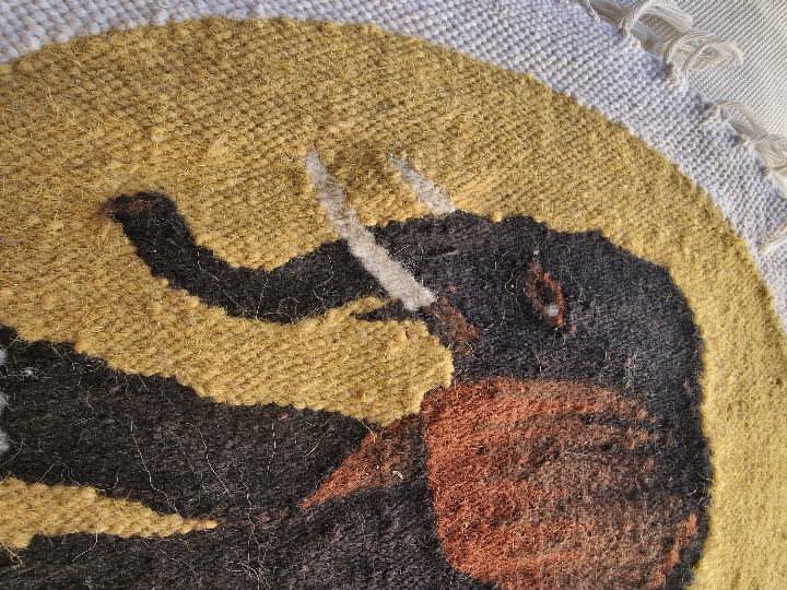 The Elephant — Handwoven Wool Wall Hanging