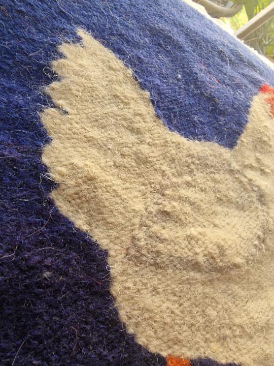 Two Hens — Handwoven Wool Wall Hanging