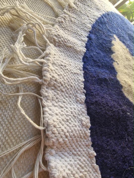 Two Hens — Handwoven Wool Wall Hanging