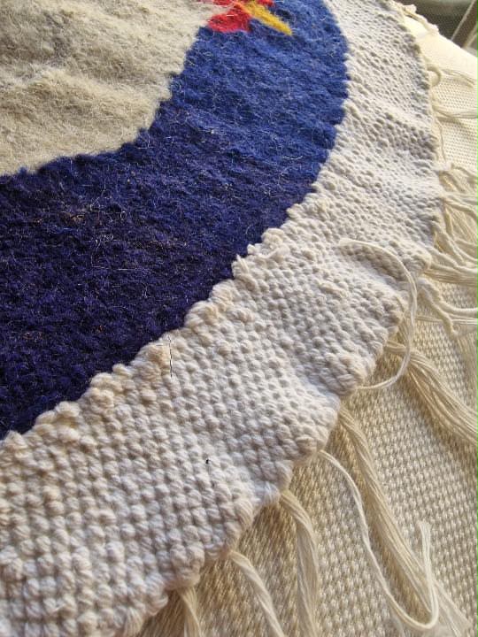 Two Hens — Handwoven Wool Wall Hanging