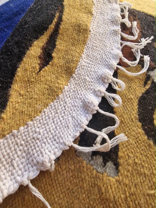 Two Hens — Handwoven Wool Wall Hanging
